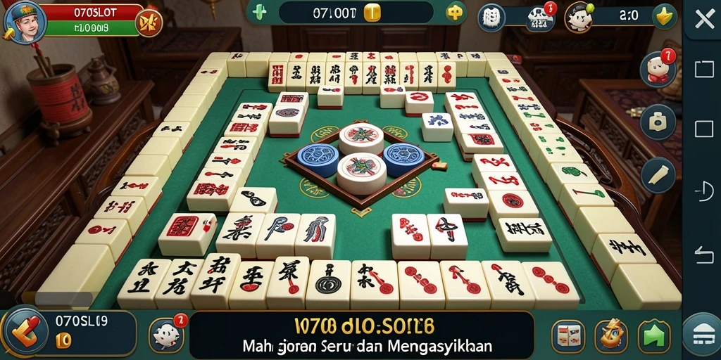 Screenshot gameplay 070SLOT menampilkan aksi permainan Mahjong yang seru.