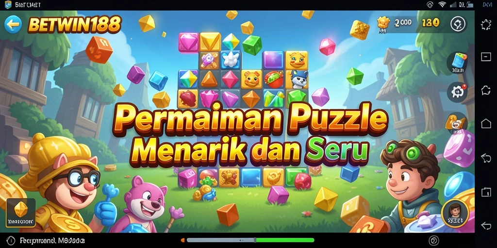 Tampilan gameplay BETWIN188 dengan puzzle menantang dan grafis menarik.