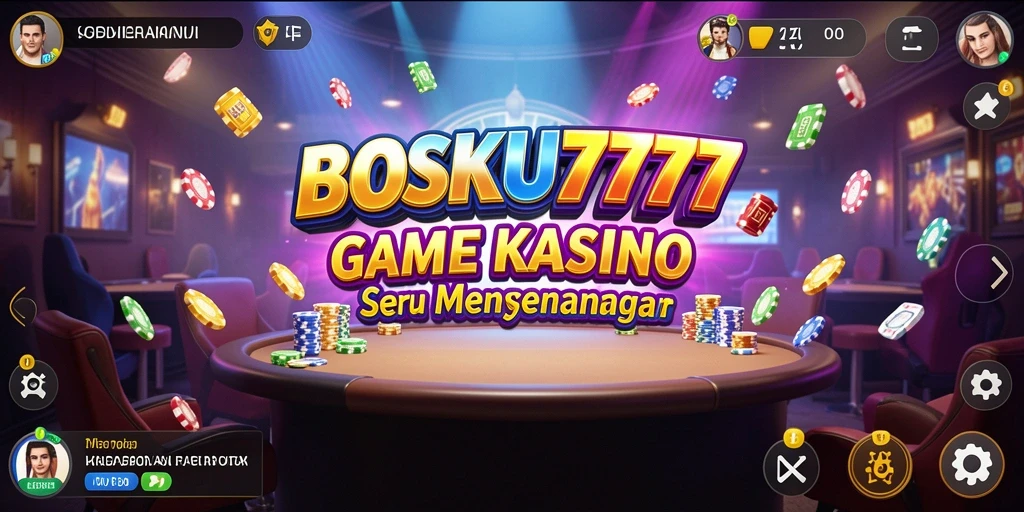 Screenshot gameplay Kasino BOSKU777 yang mendebarkan dan mengasyikkan.