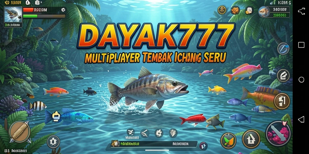 Screenshot utama menunjukkan gameplay seru menembak ikan.