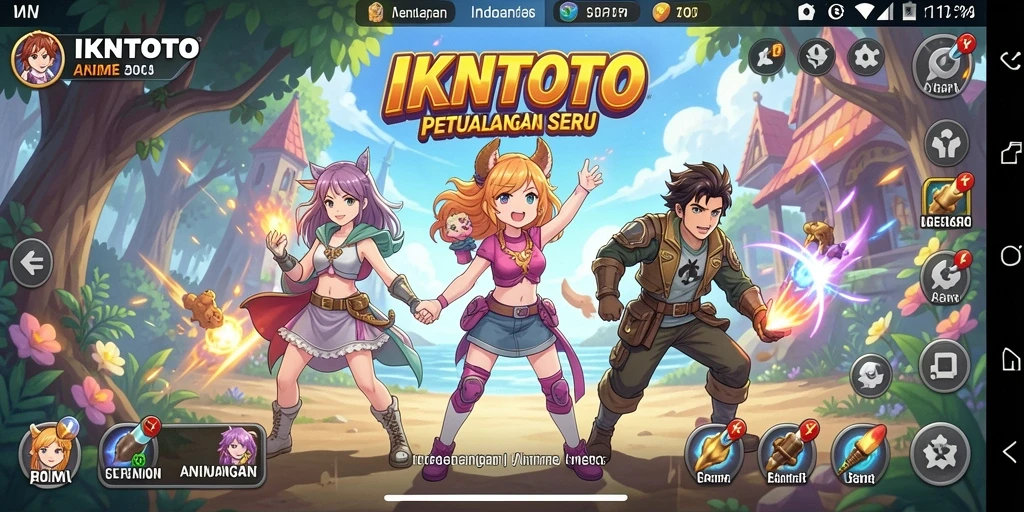 Tampilan gameplay <strong>IKNTOTO</strong> yang menakjubkan dengan karakter Anime beraksi.