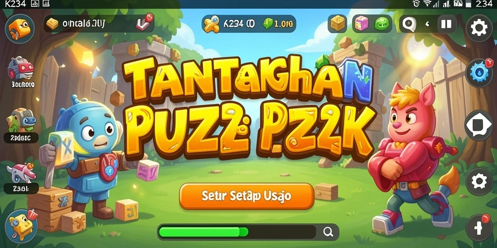Tampilan gameplay K234 yang penuh tantangan puzzle menarik.