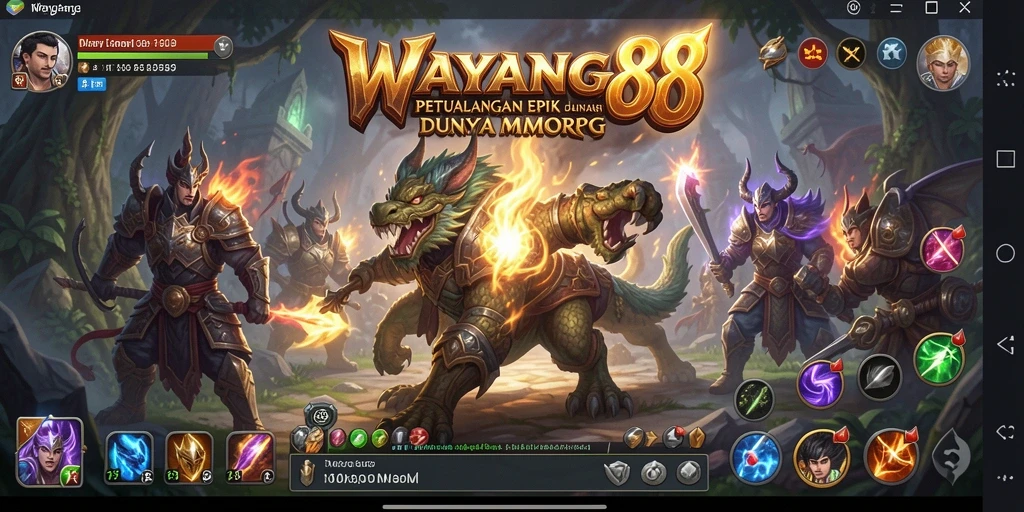 Tampilan gameplay epik dan interaktif dari WAYANG88.